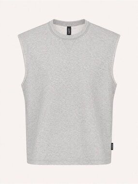 ASRV Sleeveless Sweatshirt Grey Large Minimalist Athleisure Gym Casual